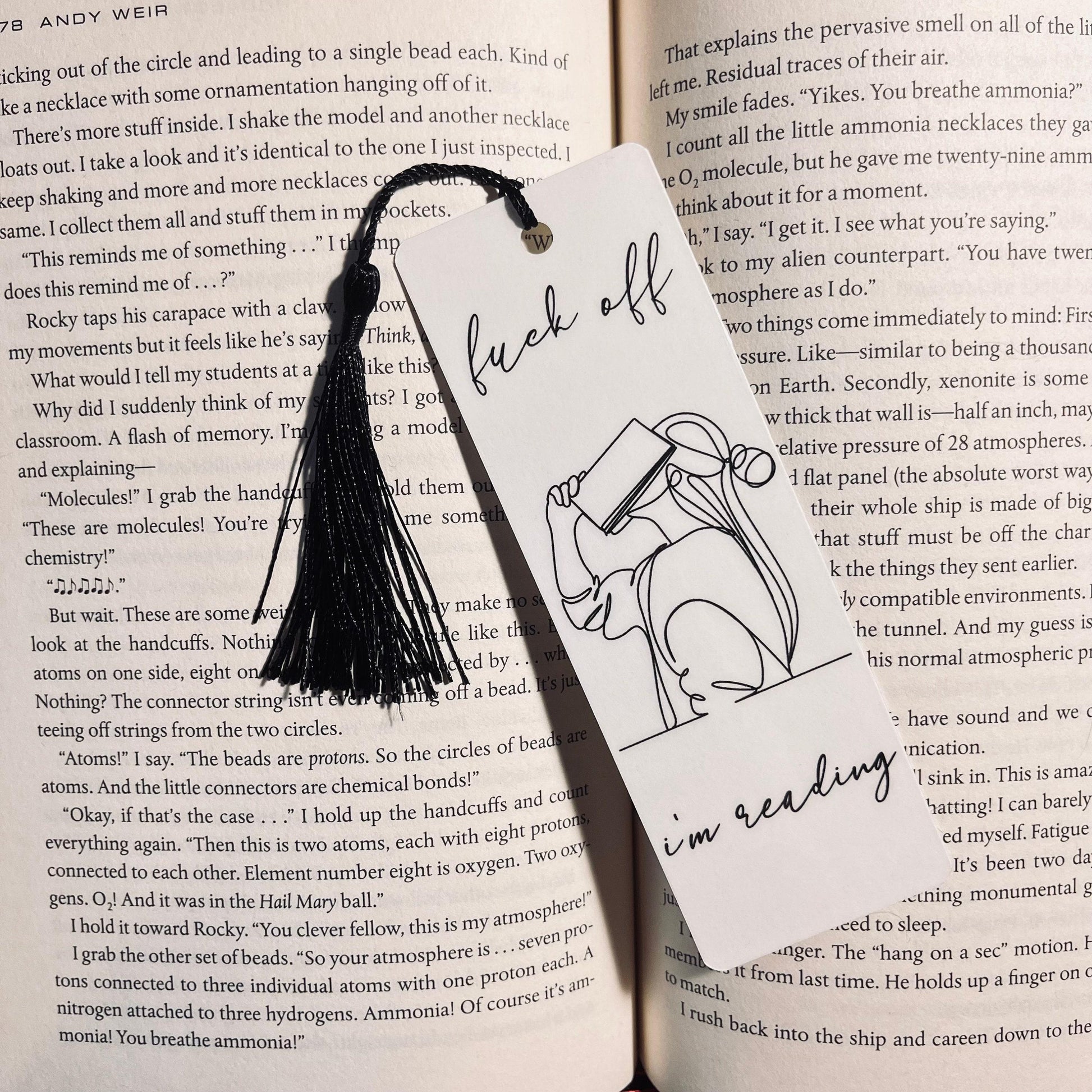 Funny Literary Bookmark 'F*ck Off I'm Reading' bookmark by Magic & Meaning
