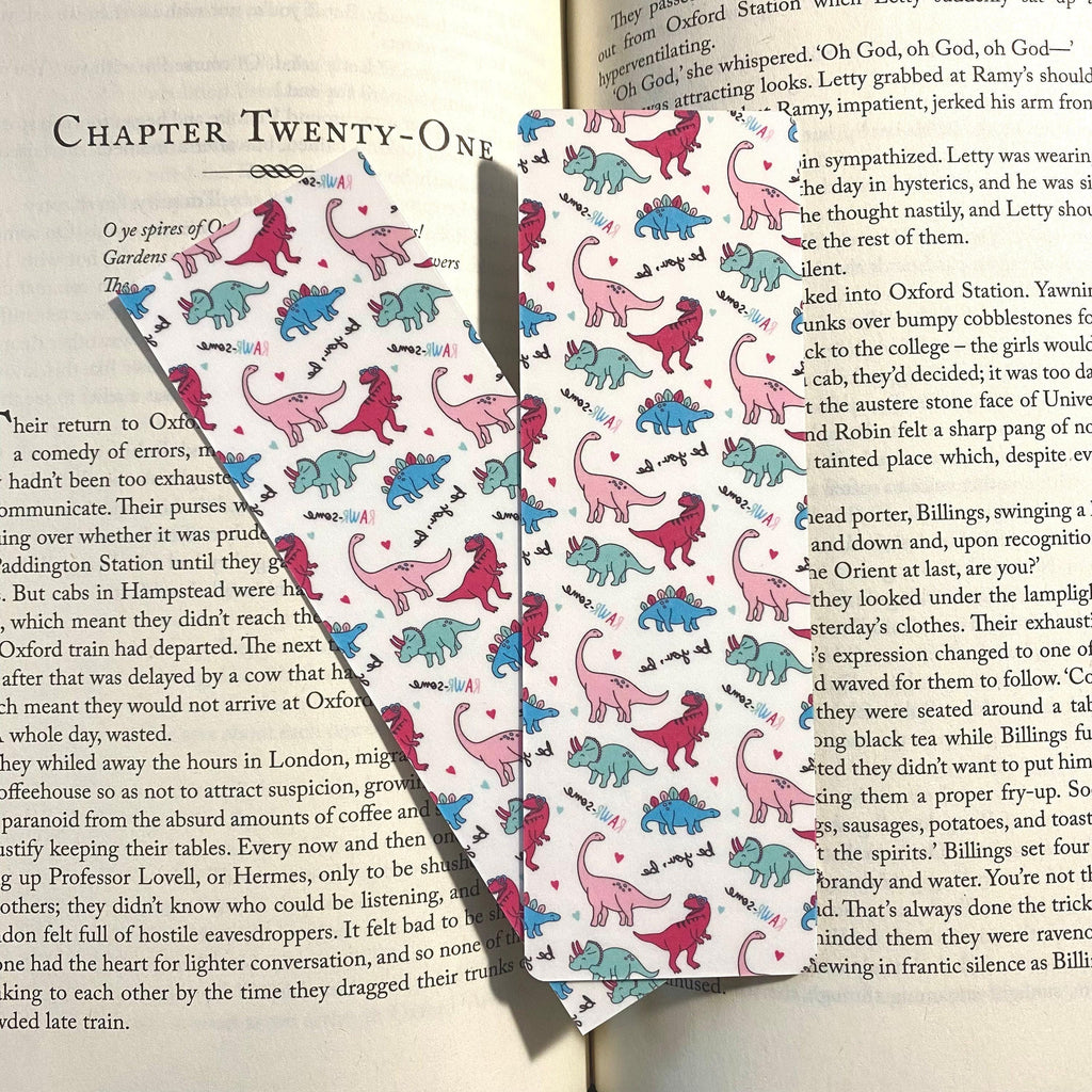 Dinosaur Bookmark - Laminated, Fun and Kid-Friendly bookmark by Magic & Meaning