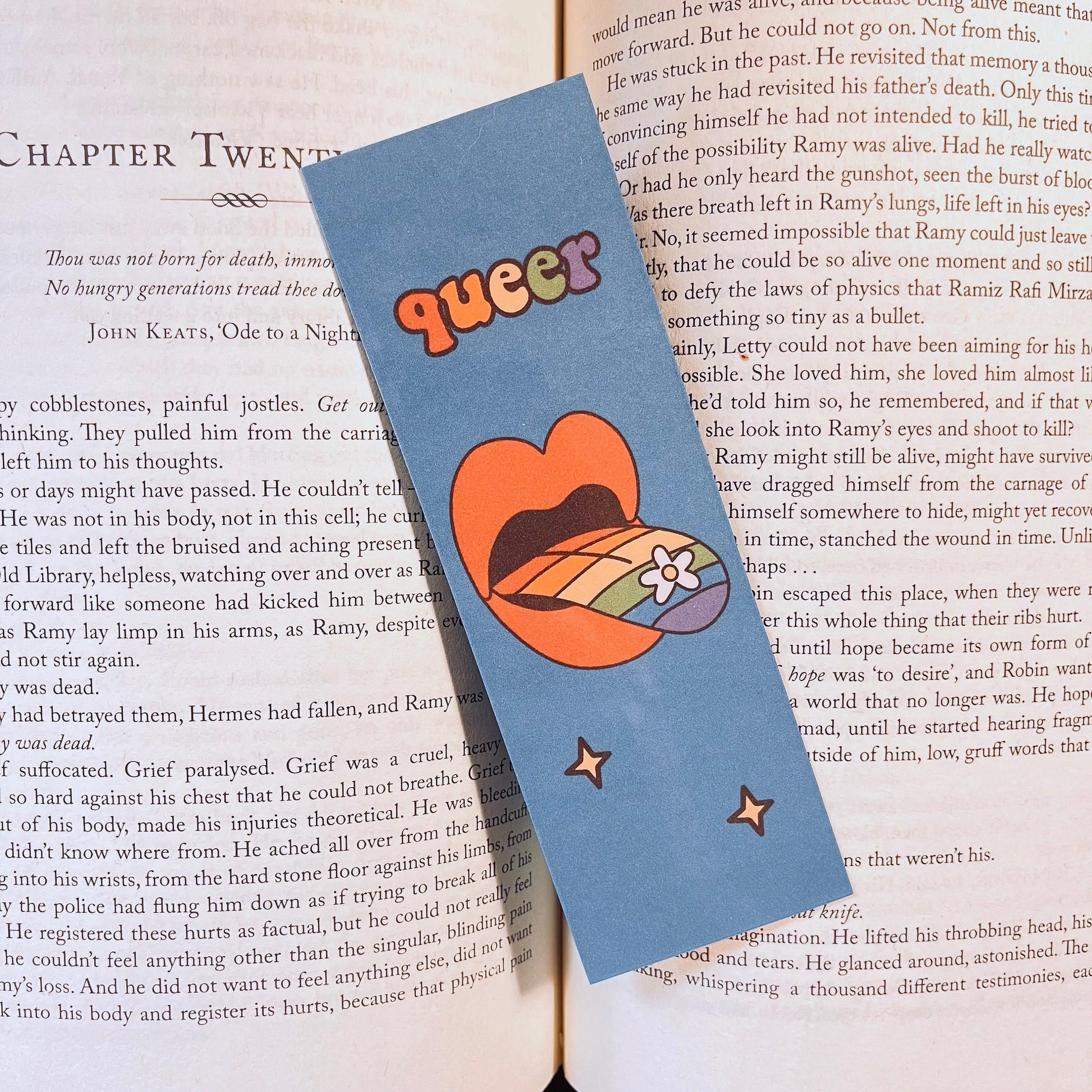 LGBTQIA+ Pride Bookmark: Queer Lips Art bookmark by Magic & Meaning