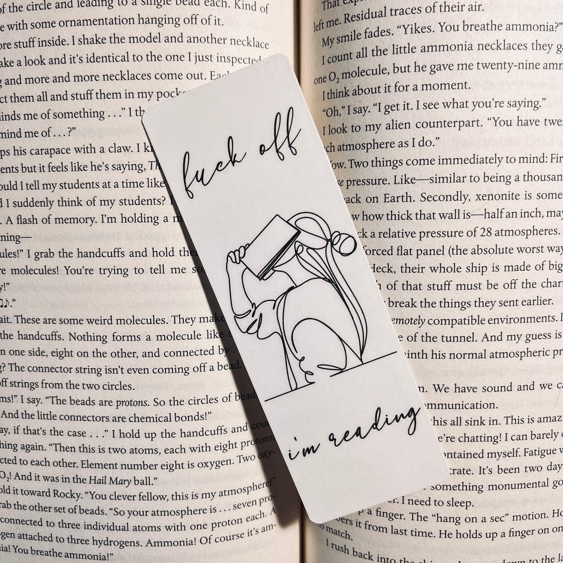 Funny Literary Bookmark 'F*ck Off I'm Reading' bookmark by Magic & Meaning