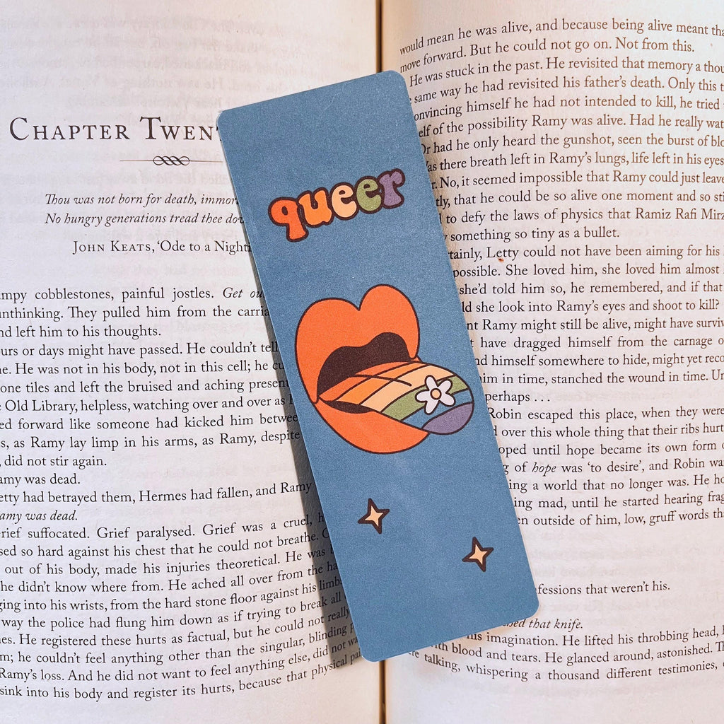 LGBTQIA+ Pride Bookmark: Queer Lips Art bookmark by Magic & Meaning