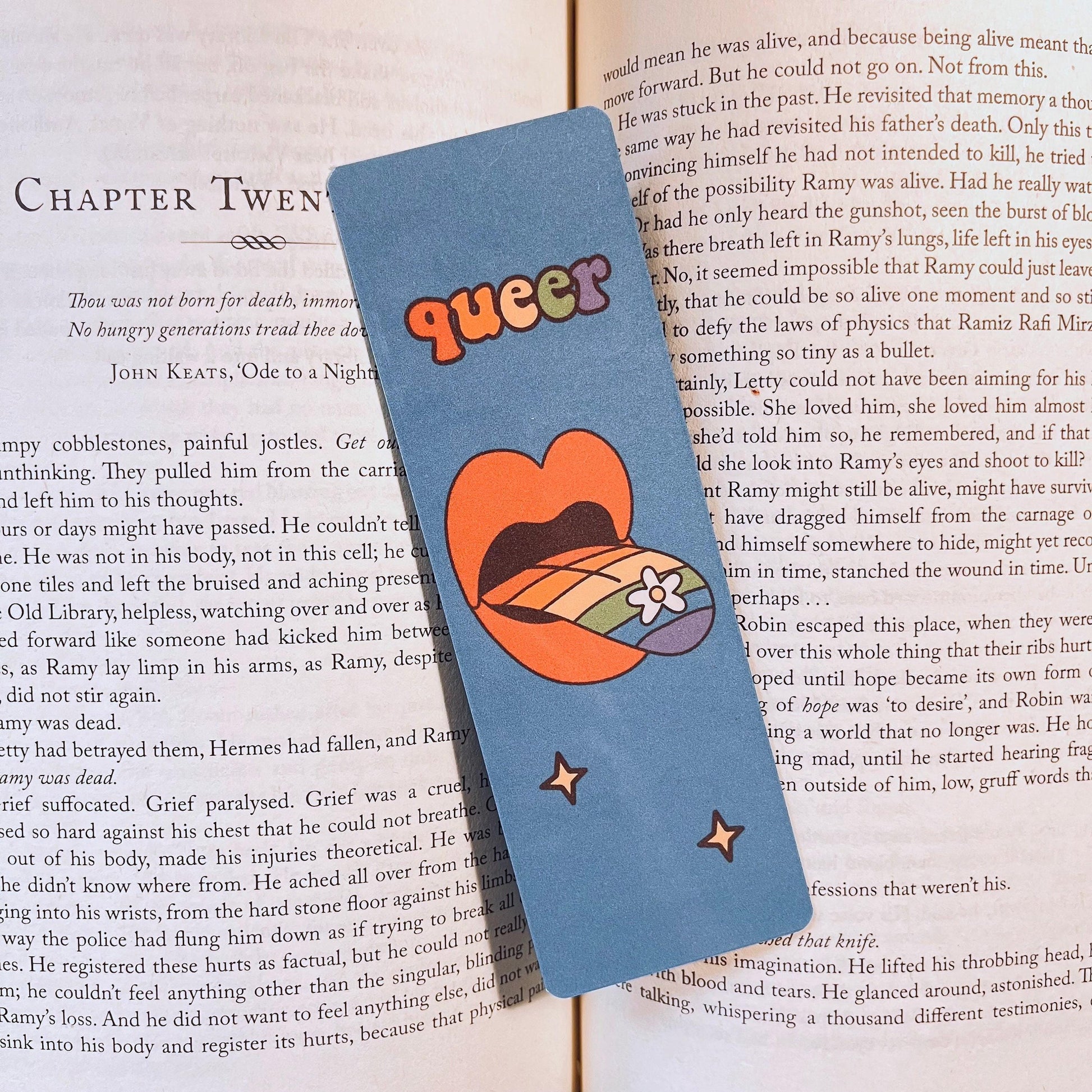 LGBTQIA+ Pride Bookmark: Queer Lips Art bookmark by Magic & Meaning