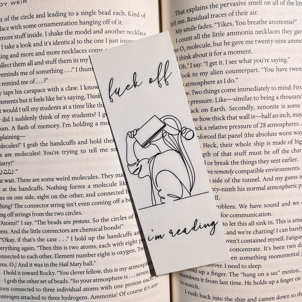 Funny Literary Bookmark 'F*ck Off I'm Reading' bookmark by Magic & Meaning
