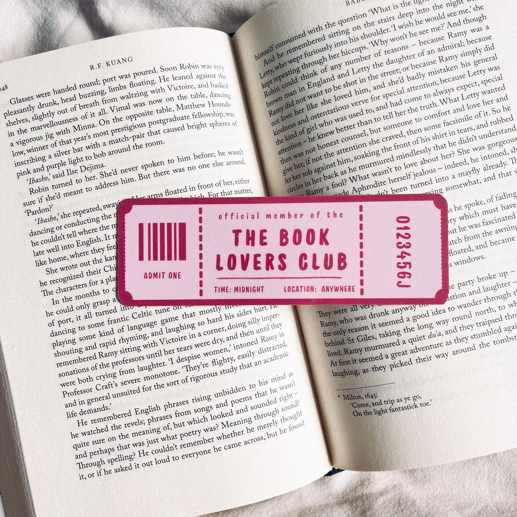 Book Lovers Ticket Bookmark: Unique Reader Gift (Custom Tassel) bookmark by Magic & Meaning