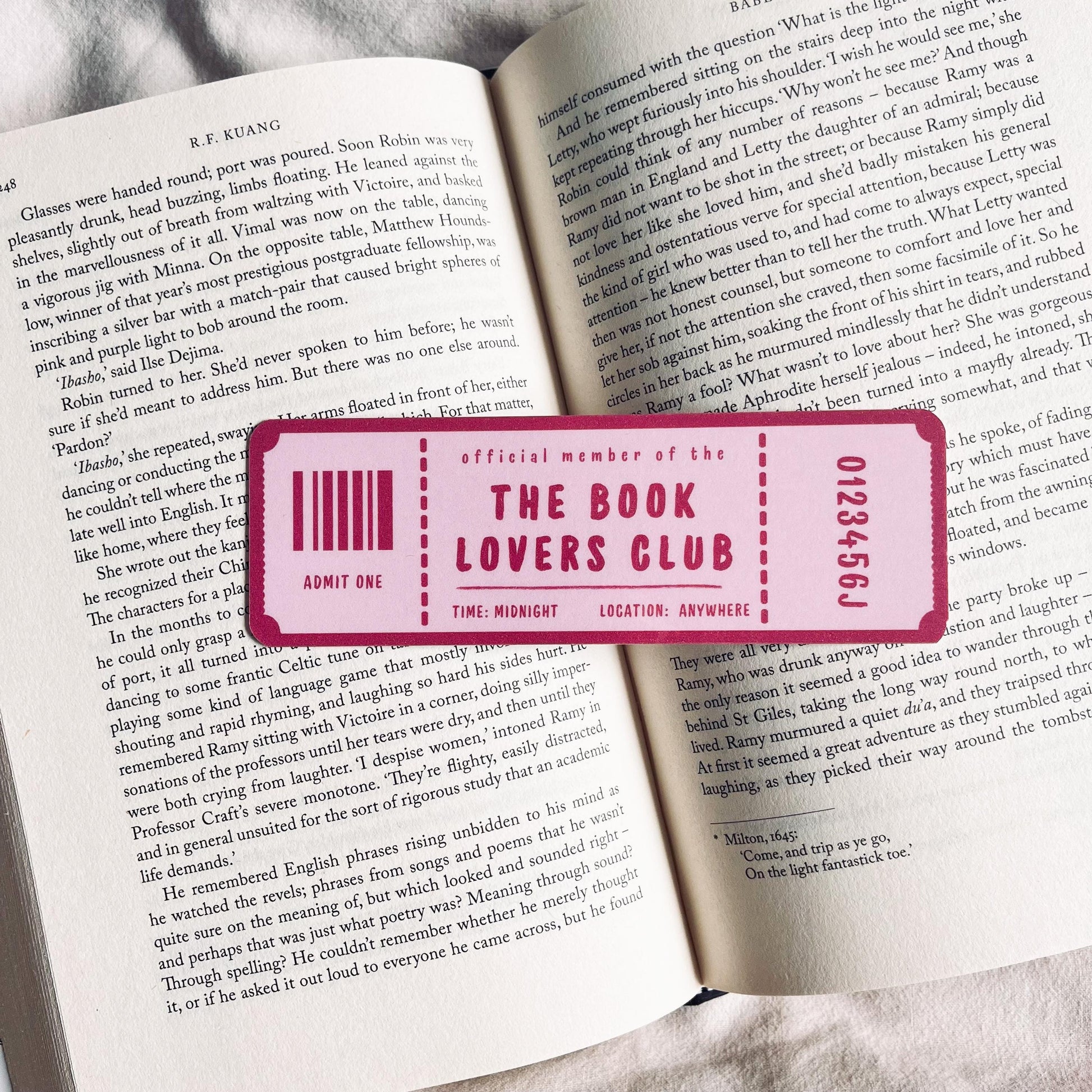 Book Lovers Ticket Bookmark: Unique Reader Gift (Custom Tassel) bookmark by Magic & Meaning