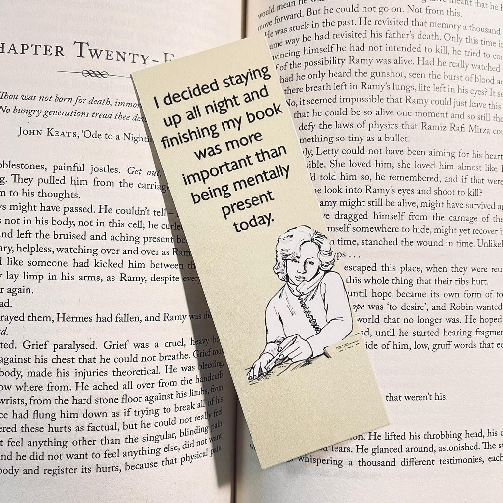 Sarcastic Book Lover Gift Bookmark, Funny Literary Quote (Durable Cardstock) bookmark by Magic & Meaning