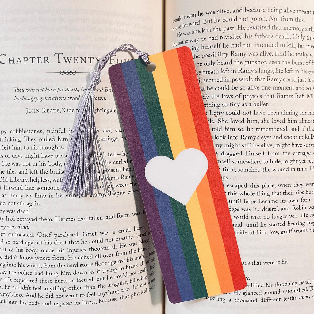 Rainbow Pride Flag Bookmark: Durable Laminated LGBTQ Book Accessory bookmark by Magic & Meaning