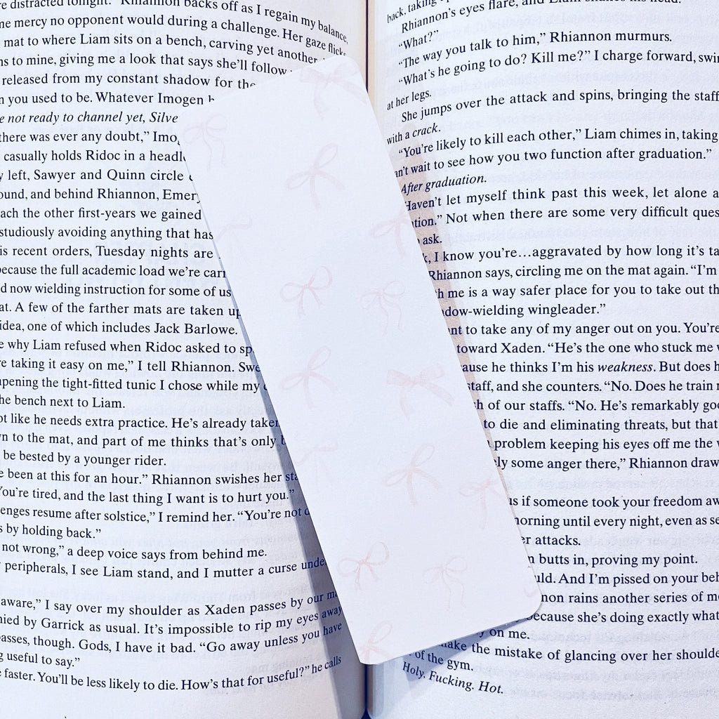 Pink Bow Bookmark - Cute Girly Ribbon for Book Lovers bookmark by Magic & Meaning