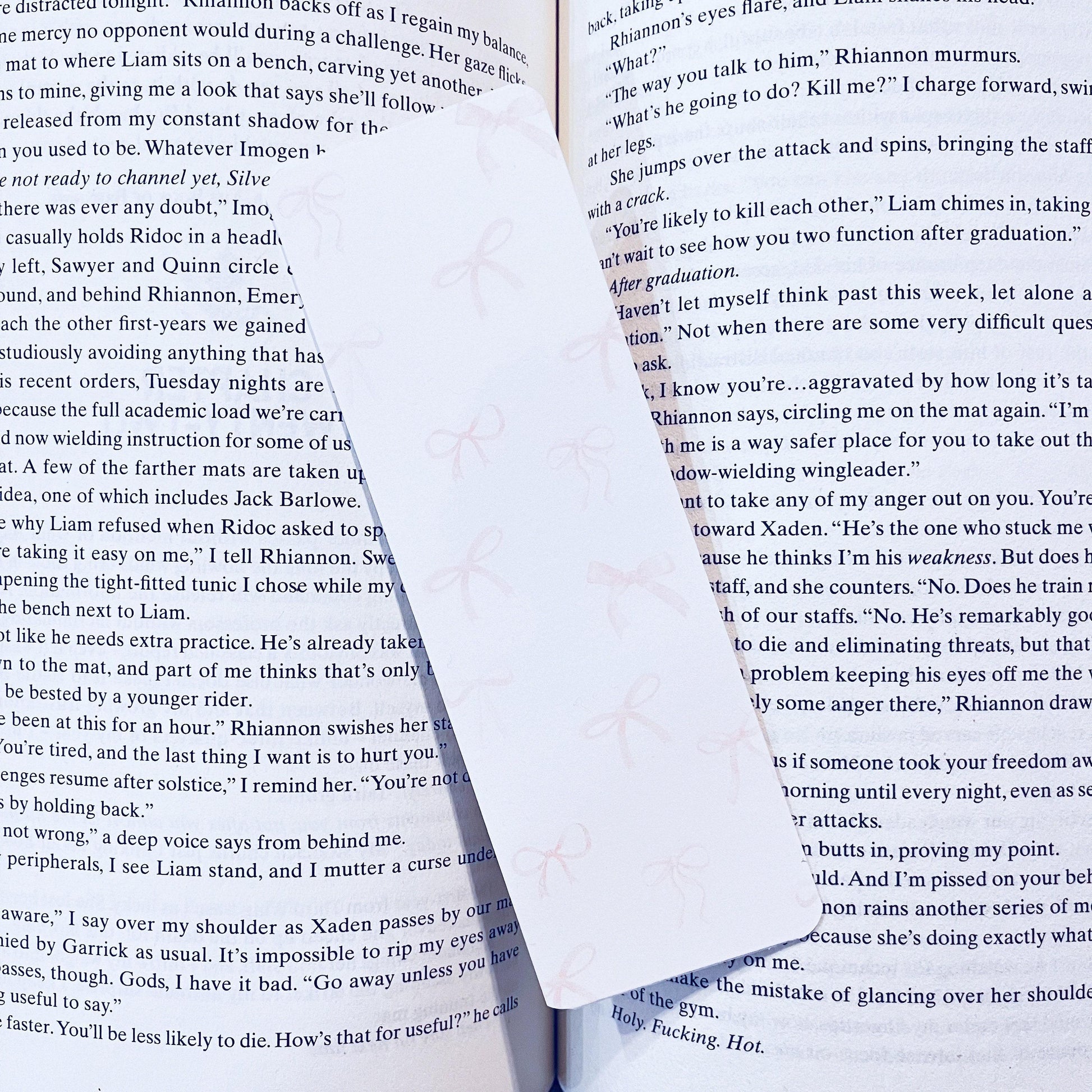 Pink Bow Bookmark - Cute Girly Ribbon for Book Lovers bookmark by Magic & Meaning