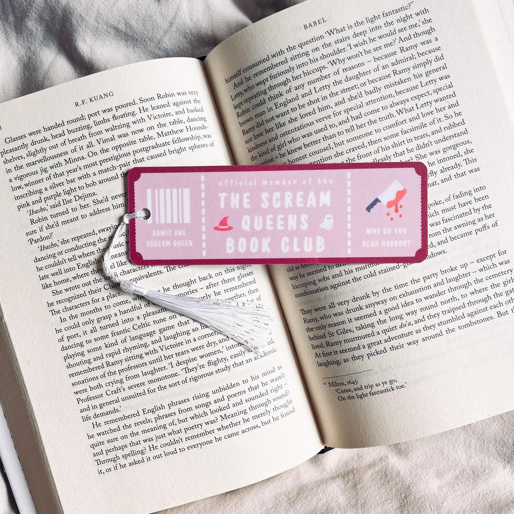 Book Club Bookmark: Scream Queens Design - Funny Literary Gift bookmark by Magic & Meaning