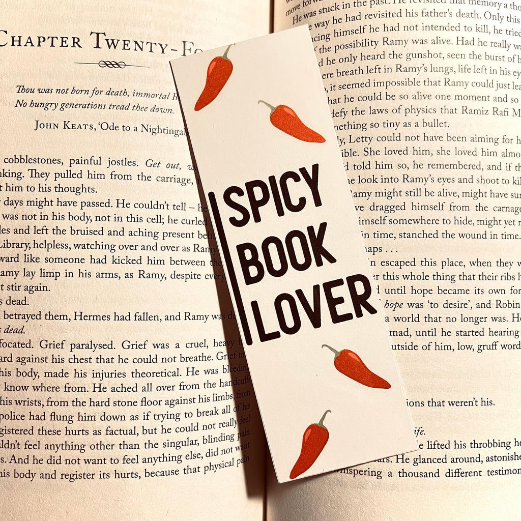 Spicy Book Lover Bookmark - Funny Literary bookmark by Magic & Meaning