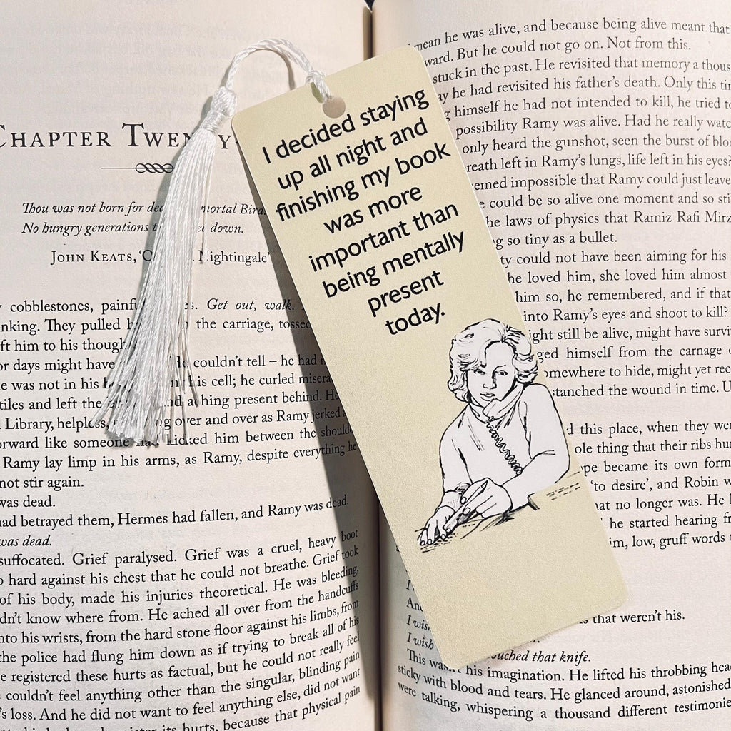 Sarcastic Book Lover Gift Bookmark, Funny Literary Quote (Durable Cardstock) bookmark by Magic & Meaning
