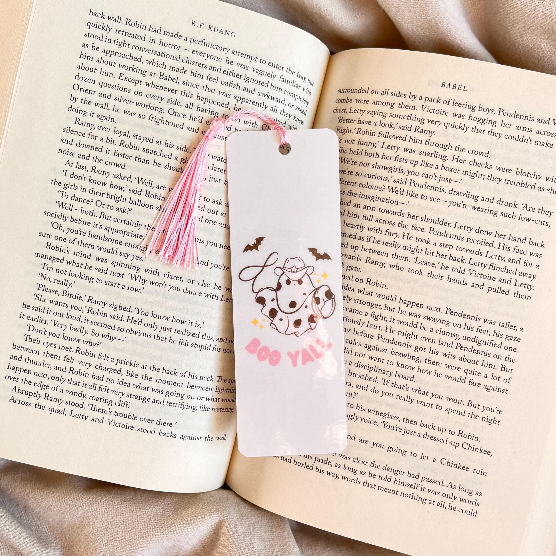 Cowgirl Skeleton Bookmark - Halloween Reading Humor Gift bookmark by Magic & Meaning