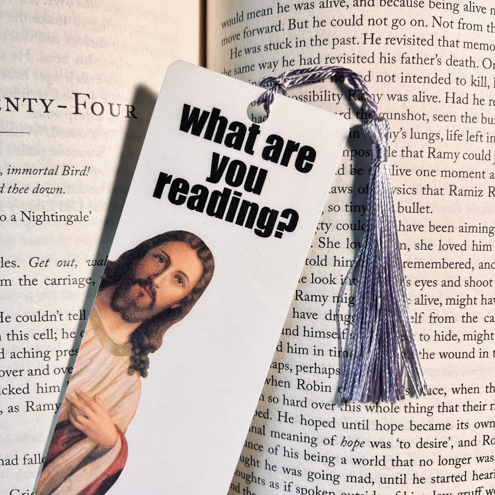 Peeking Jesus Bookmark - Funny Sarcastic bookmark by Magic & Meaning