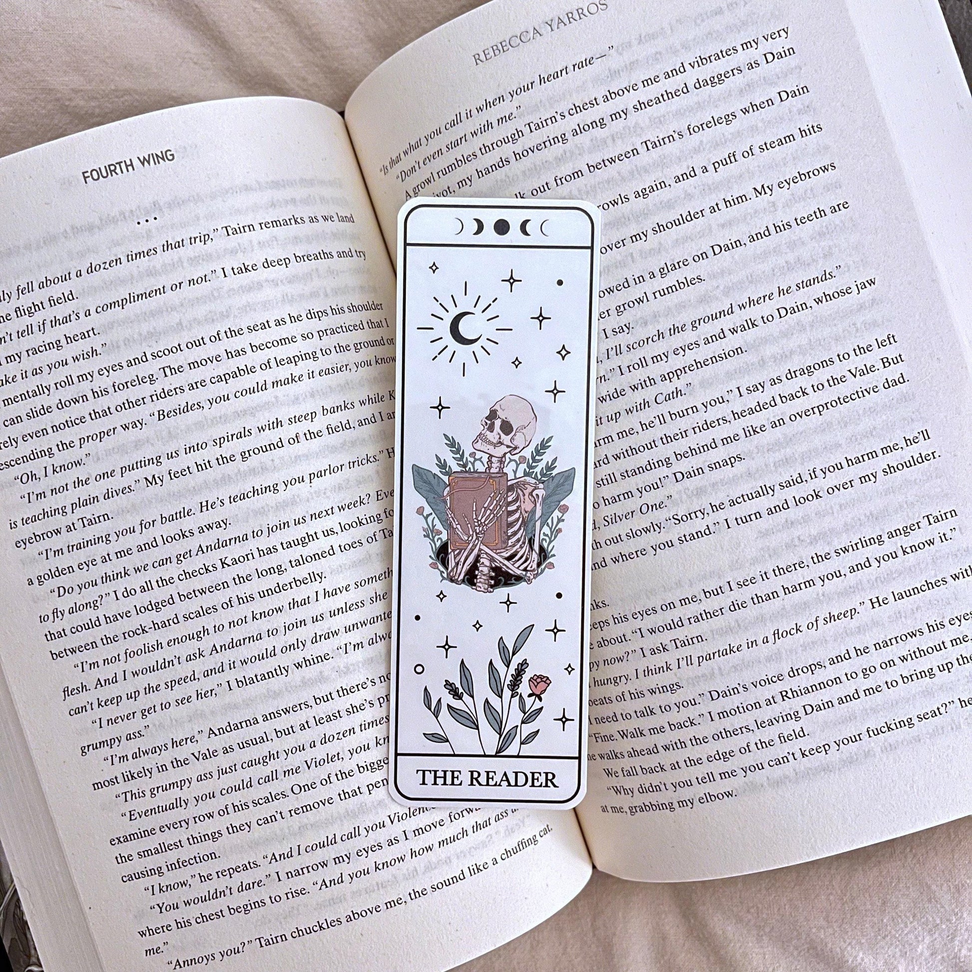 Skeleton Tarot Bookmark: Gothic Bookish Gift (Funny, Sarcastic) bookmark by Magic & Meaning