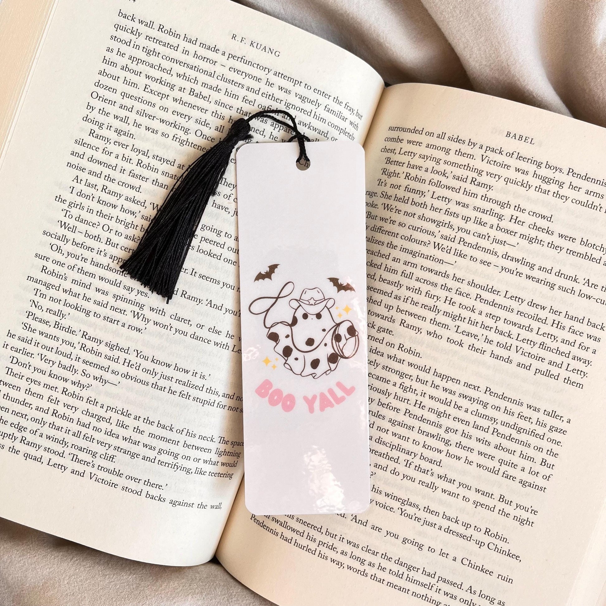 Cowgirl Skeleton Bookmark - Halloween Reading Humor Gift bookmark by Magic & Meaning