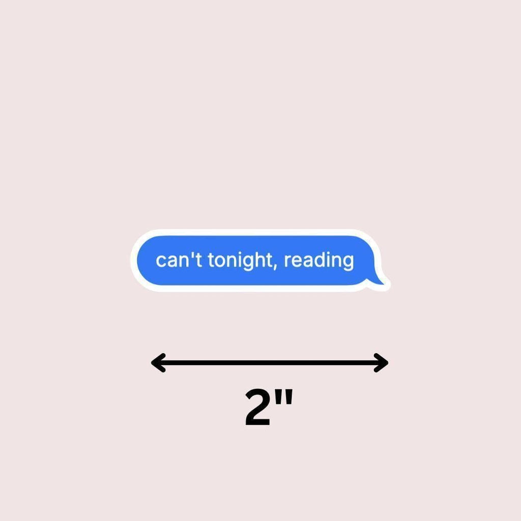 Funny Book Lover Kindle Sticker: "Can't Tonight" E-reader Decal sticker by Magic & Meaning