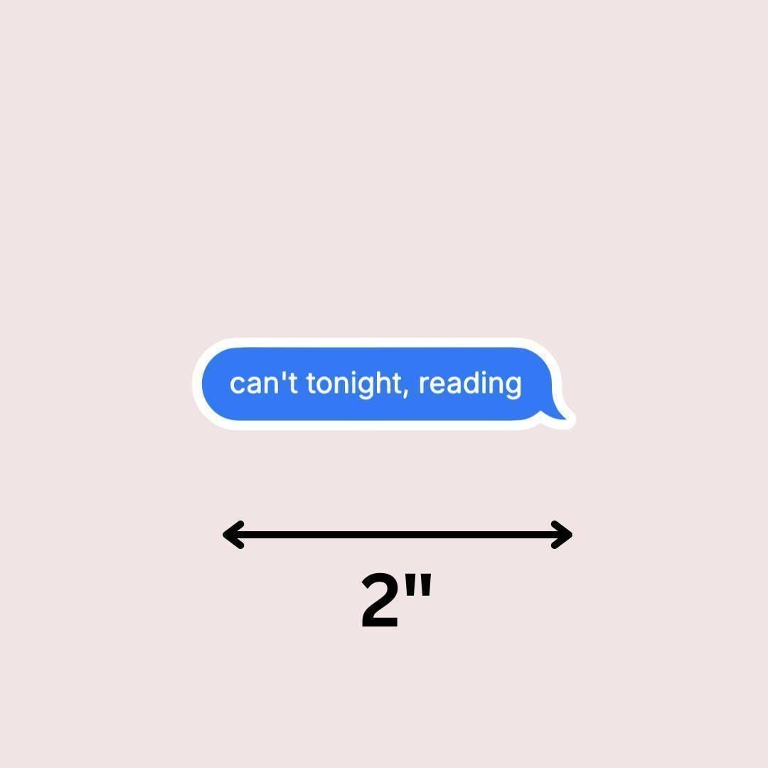 Funny Book Lover Kindle Sticker: "Can't Tonight" E-reader Decal sticker by Magic & Meaning