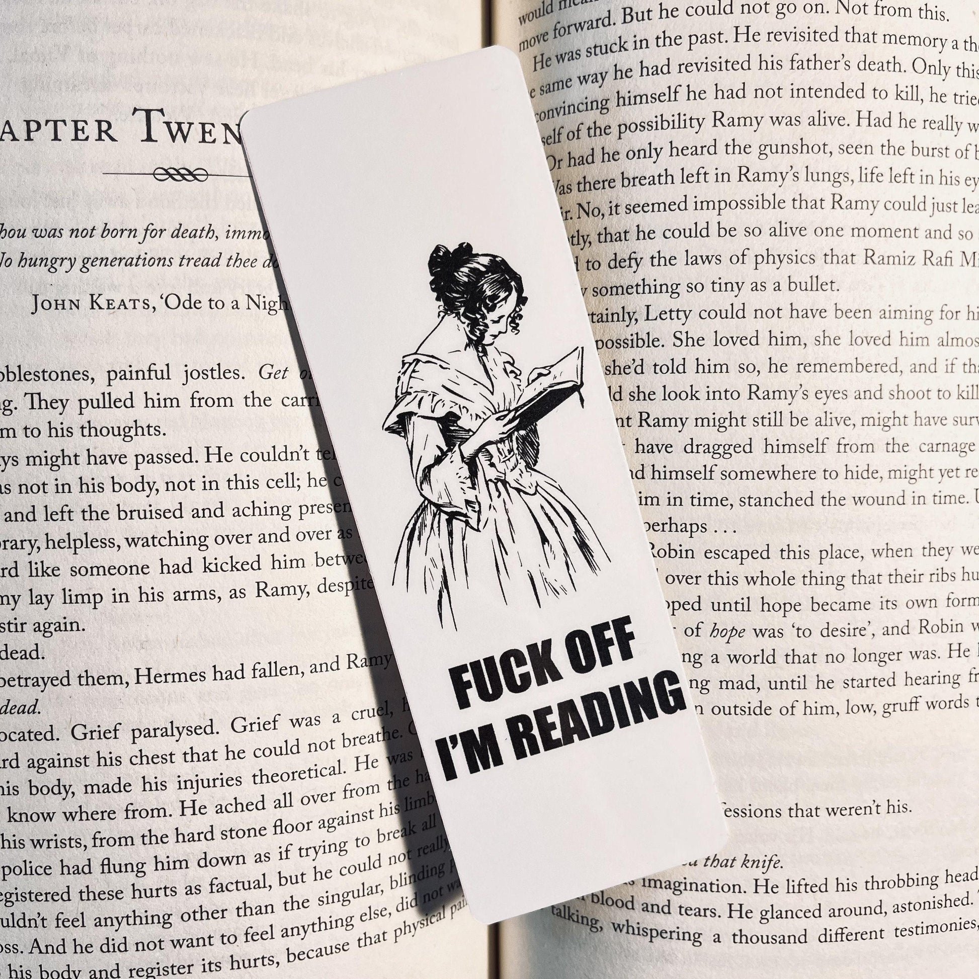 Funny Sarcastic Bookmark: 'F*ck Off I'm Reading' bookmark by Magic & Meaning