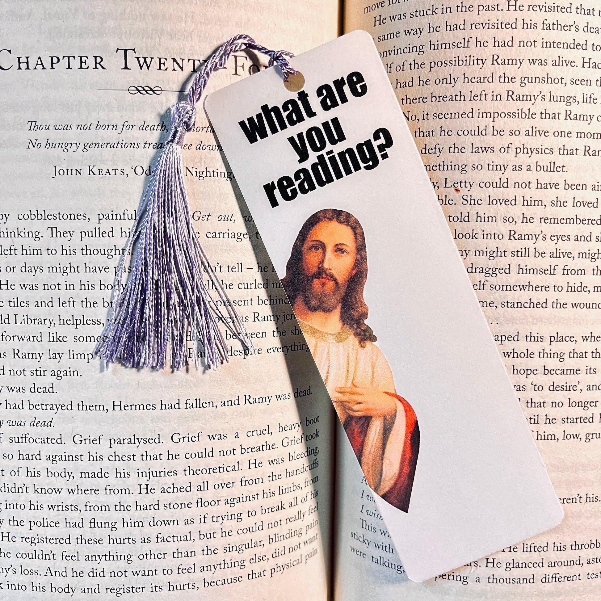 Peeking Jesus Bookmark - Funny Sarcastic bookmark by Magic & Meaning