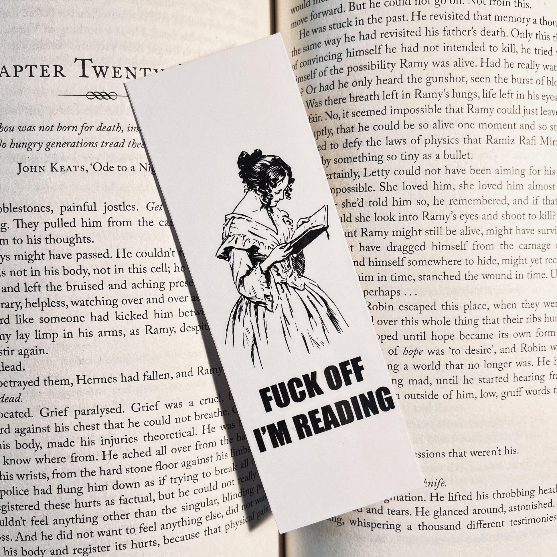 Funny Sarcastic Bookmark: 'F*ck Off I'm Reading' bookmark by Magic & Meaning