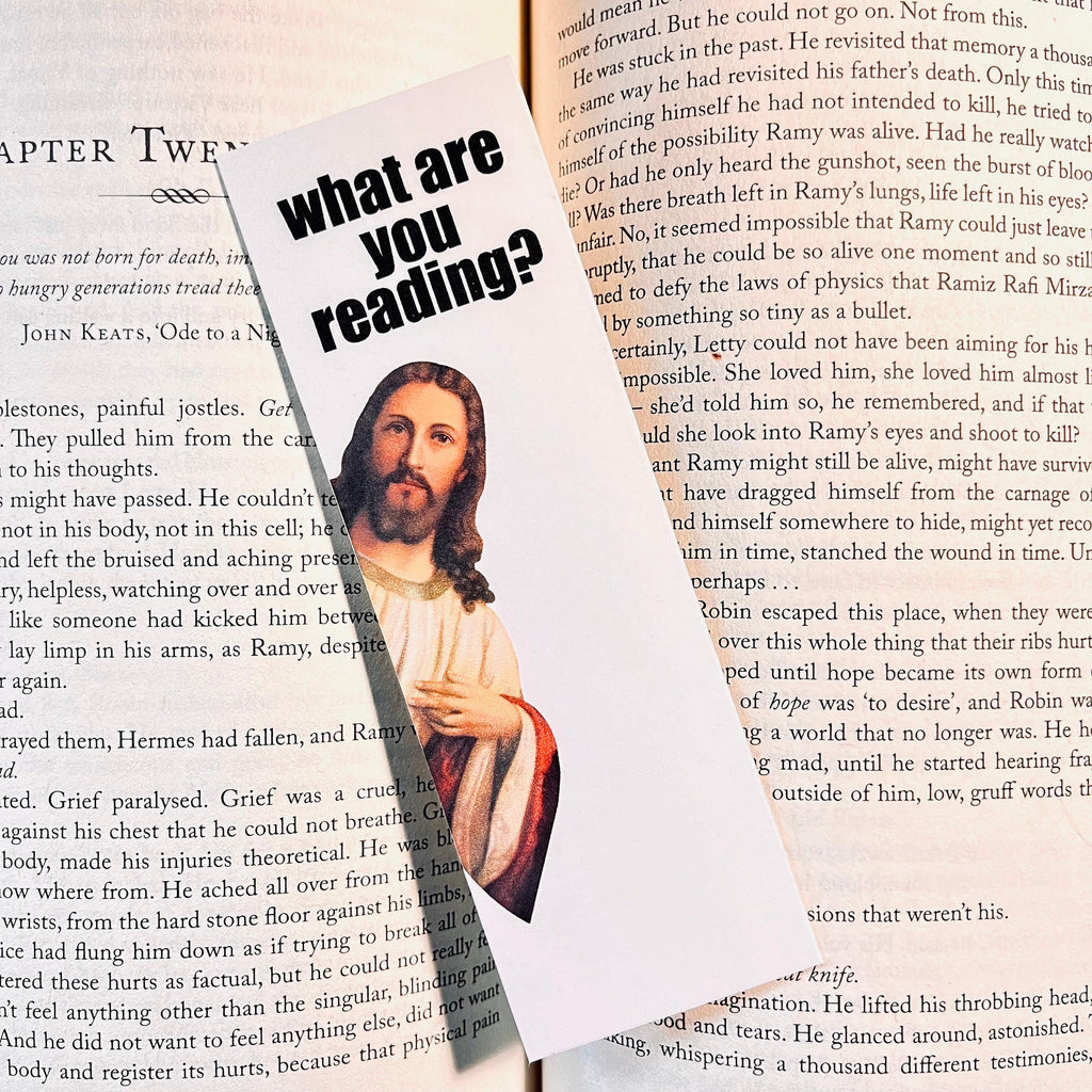 Peeking Jesus Bookmark - Funny Sarcastic bookmark by Magic & Meaning