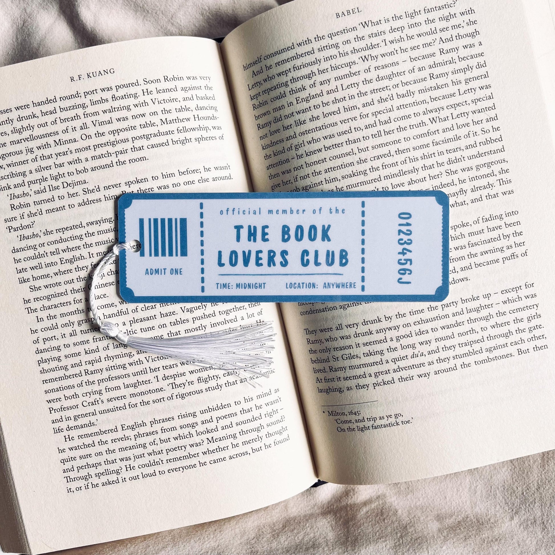 Ticket Bookmark: Cute Book Lover Gift (Laminated, Funny Design) bookmark by Magic & Meaning