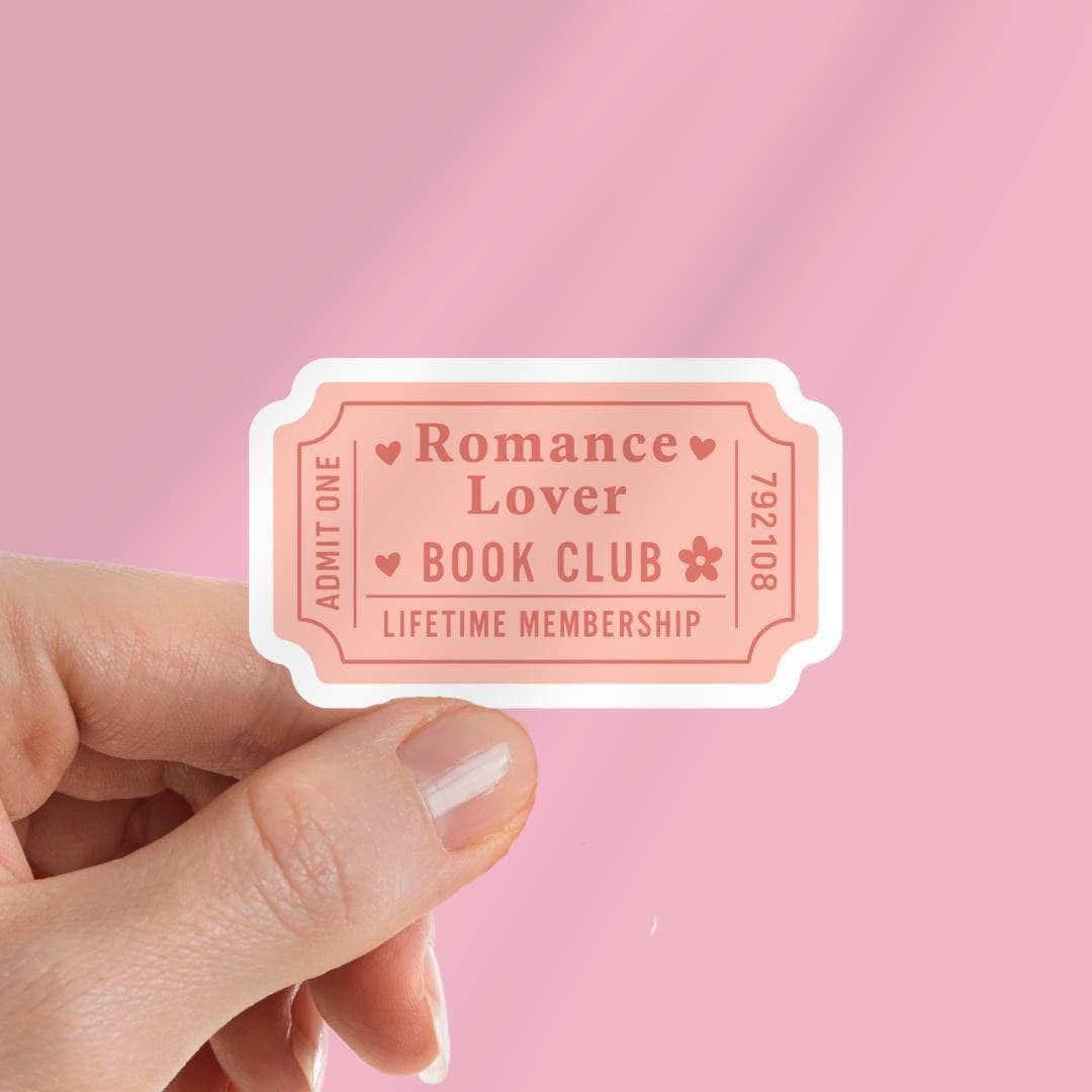 Romance Book Club Kindle Sticker: Book Lover E-reader Vinyl Decal sticker by Magic & Meaning