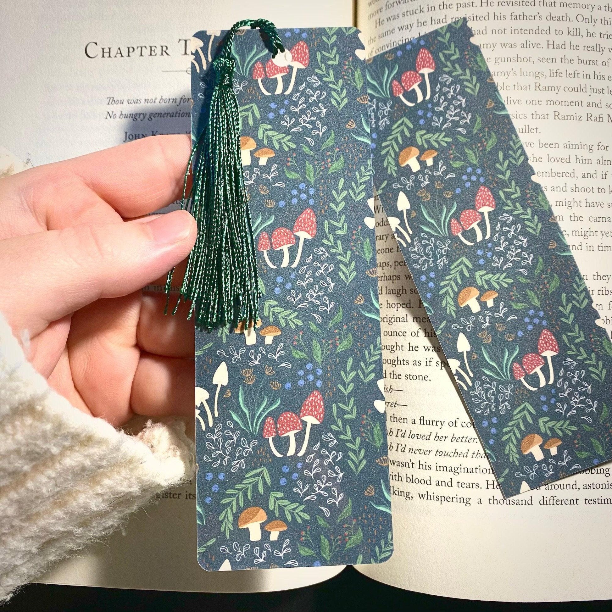 Mushroom Forest Bookmark: Laminated, Durable bookmark by Magic & Meaning
