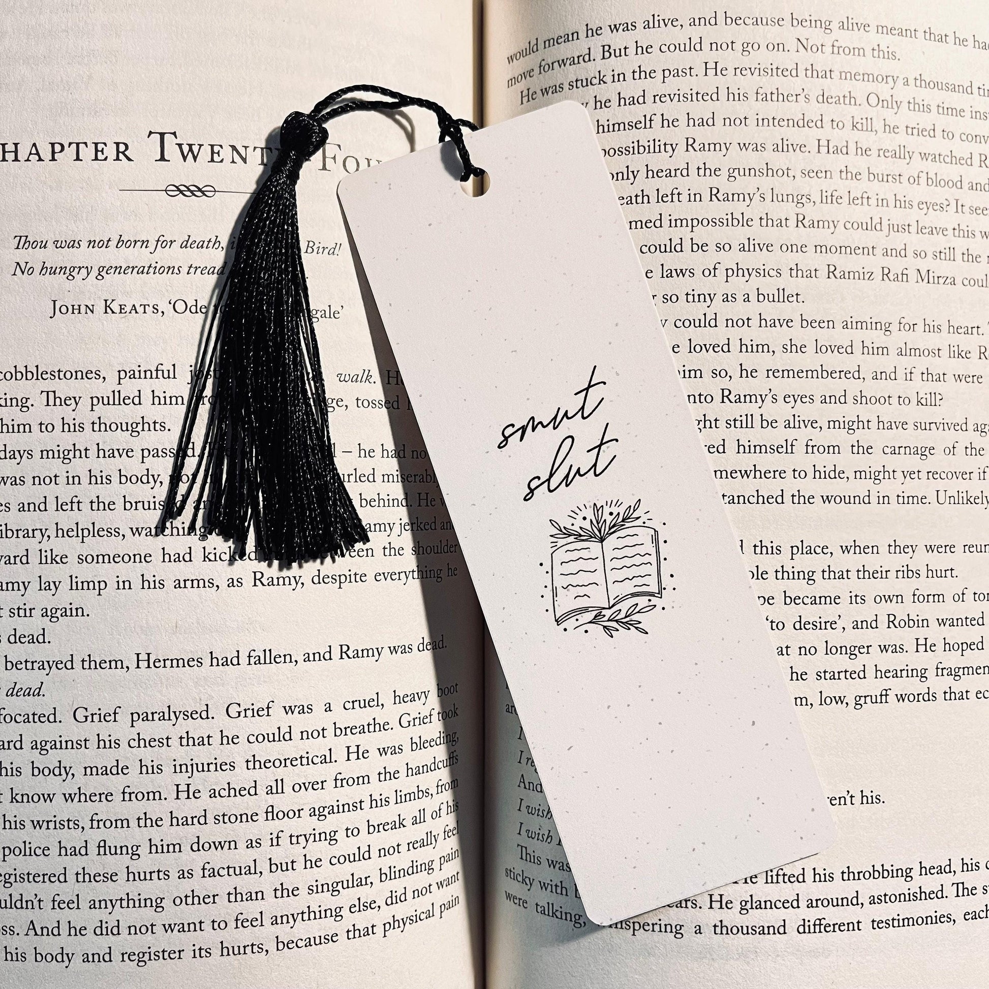 Smut Slut Bookmark: Funny Double-Sided Laminated bookmark by Magic & Meaning