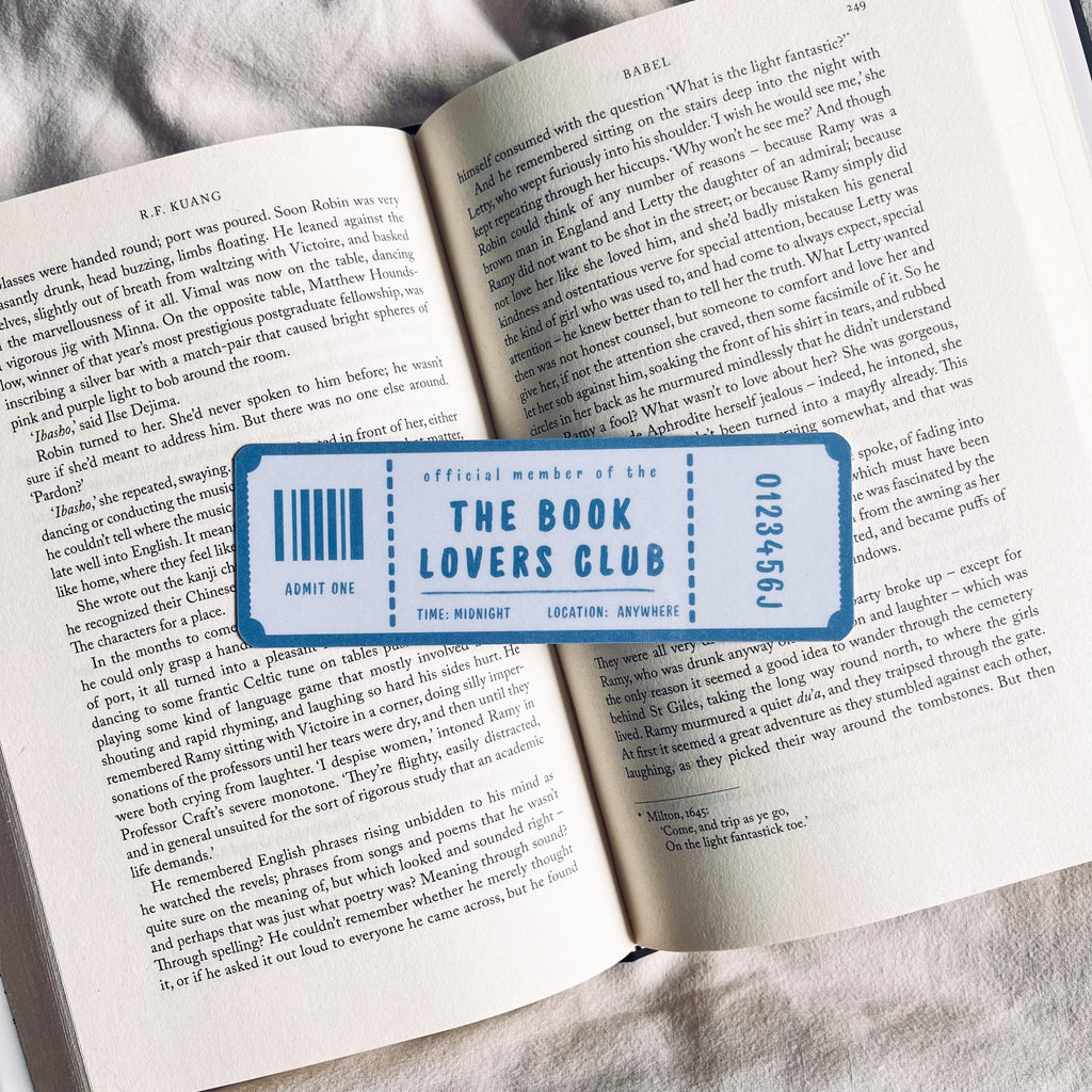 Ticket Bookmark: Cute Book Lover Gift (Laminated, Funny Design) bookmark by Magic & Meaning