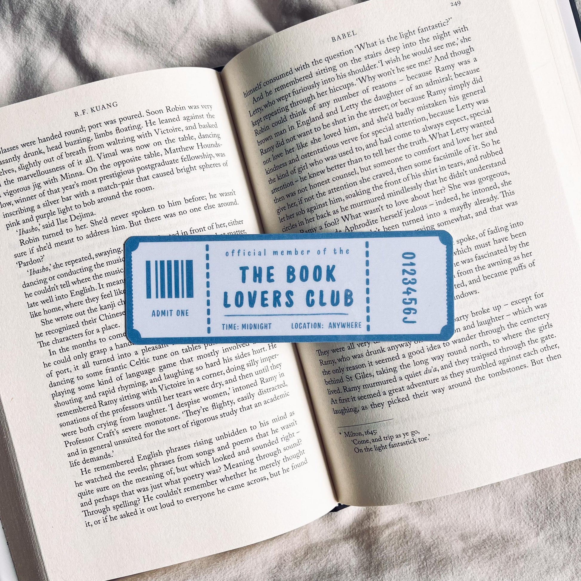 Ticket Bookmark: Cute Book Lover Gift (Laminated, Funny Design) bookmark by Magic & Meaning