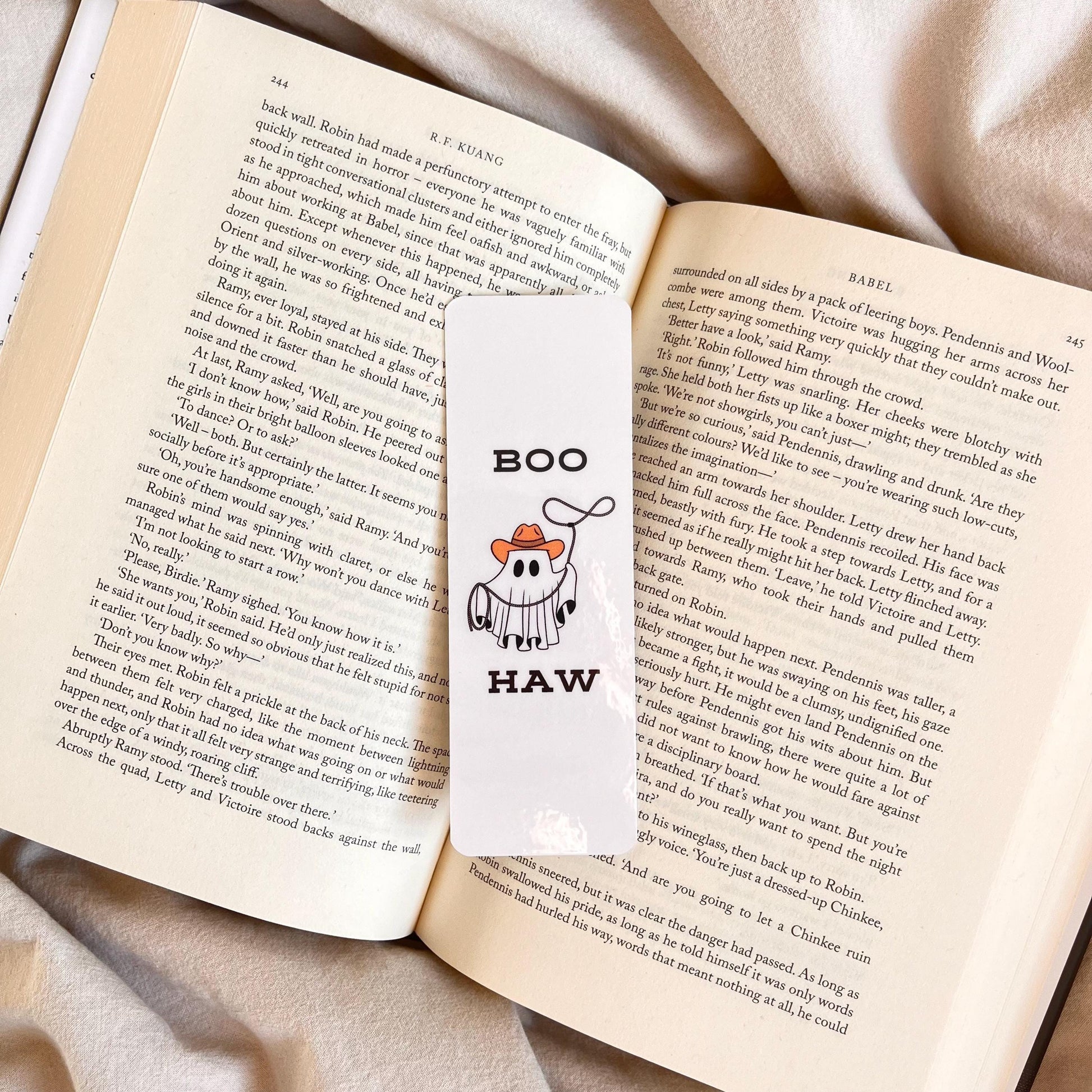 Halloween Cowgirl Ghost Bookmark, Cute Spooky Style bookmark by Magic & Meaning