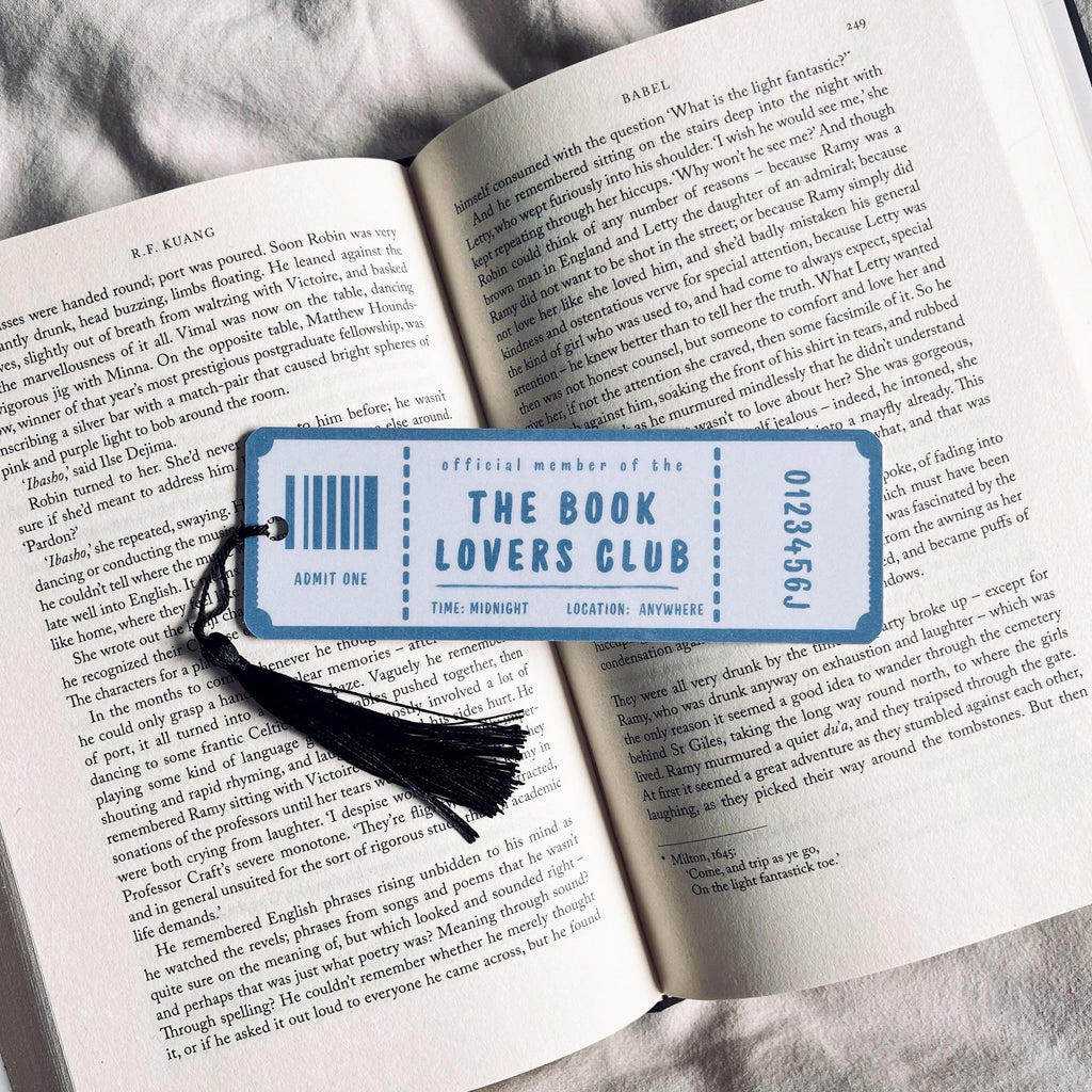Ticket Bookmark: Cute Book Lover Gift (Laminated, Funny Design) bookmark by Magic & Meaning