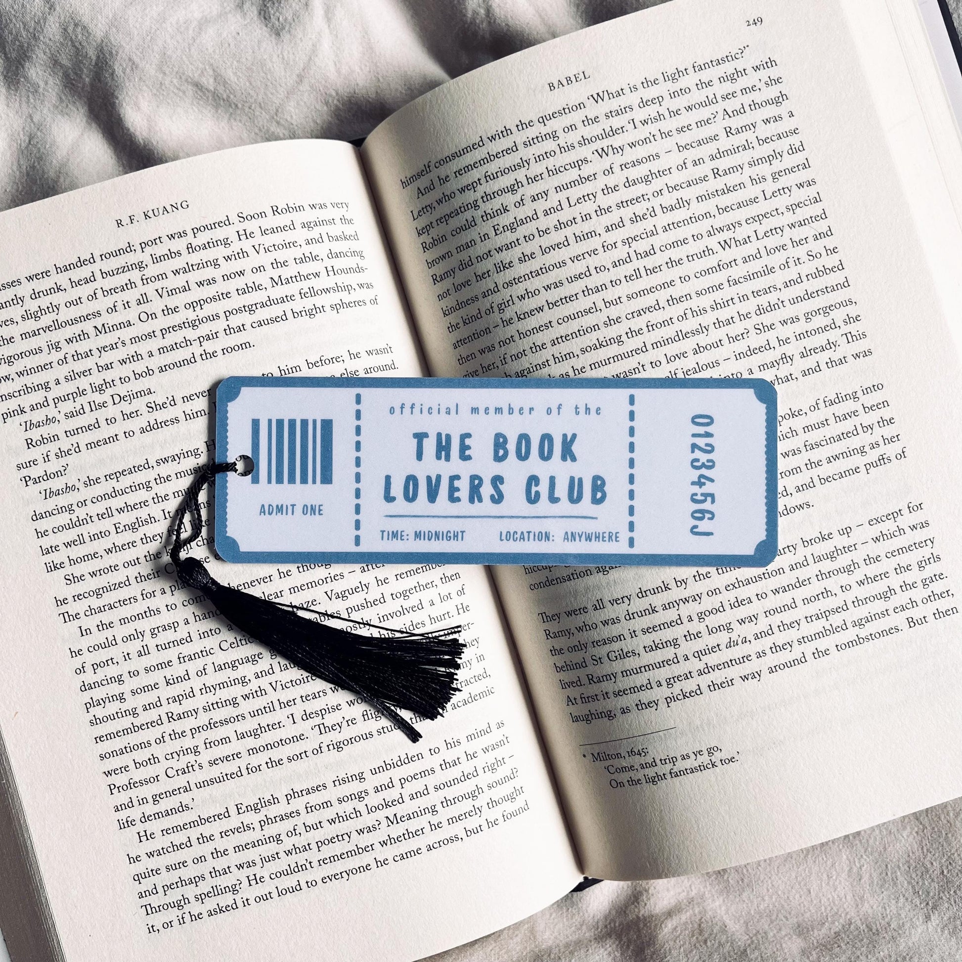 Ticket Bookmark: Cute Book Lover Gift (Laminated, Funny Design) bookmark by Magic & Meaning