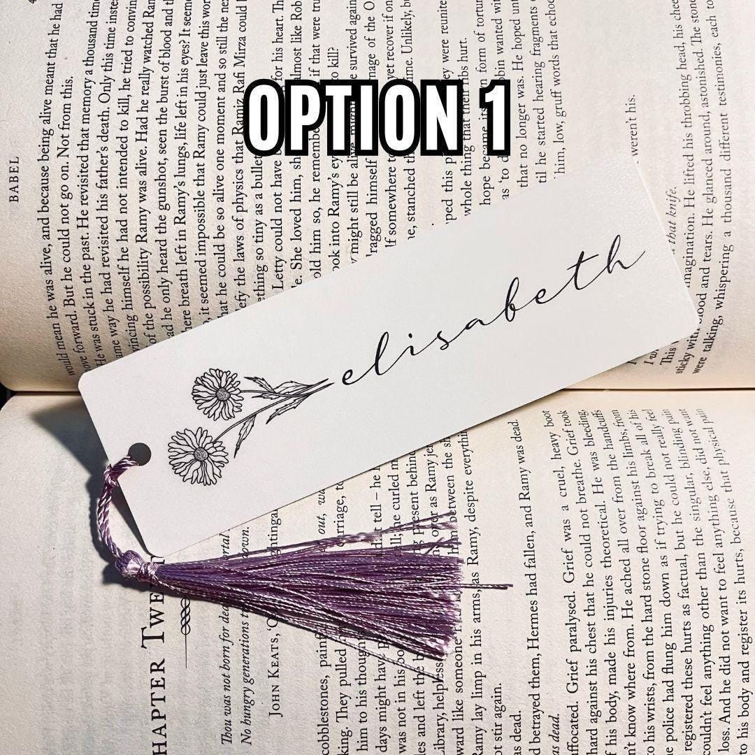Personalized Bookmark: Birth Flower Design for Book Lovers (Handmade) bookmark by Magic & Meaning