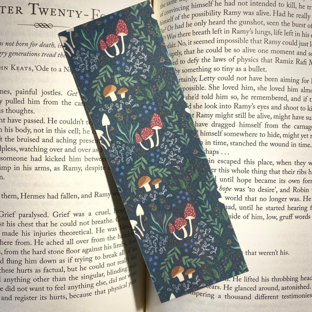 Mushroom Forest Bookmark: Laminated, Durable bookmark by Magic & Meaning