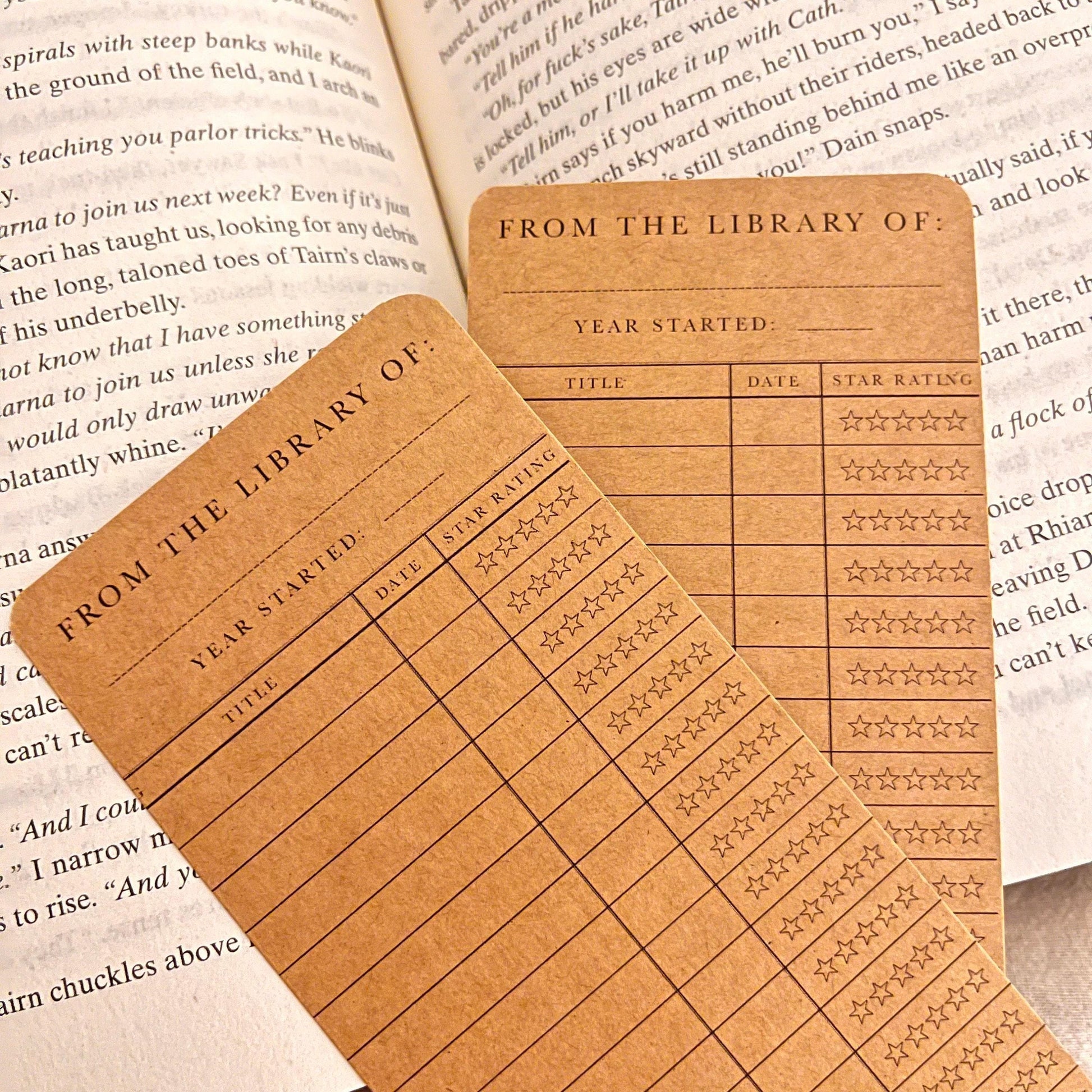 2026 Reading Tracker Bookmark: Kraft Paper Book Tracker, Reading Log bookmark by Magic & Meaning