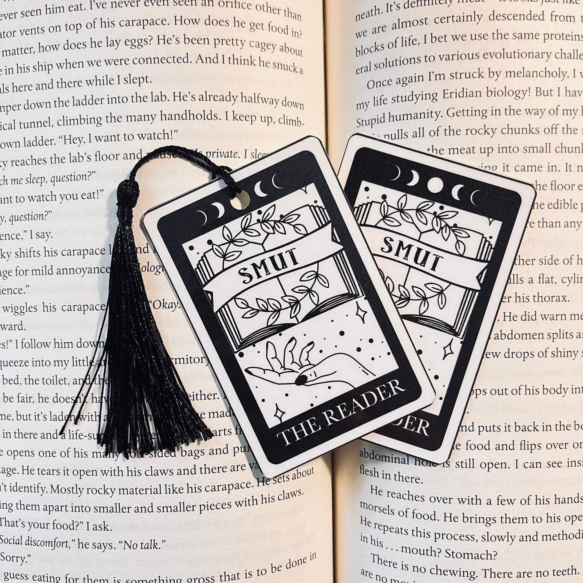 Literary Humor Bookmark - Reader Smut Tarot Design bookmark by Magic & Meaning