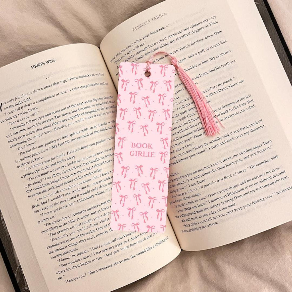 Bow Bookmark: Girly Ribbon Style - Laminated and Durable bookmark by Magic & Meaning