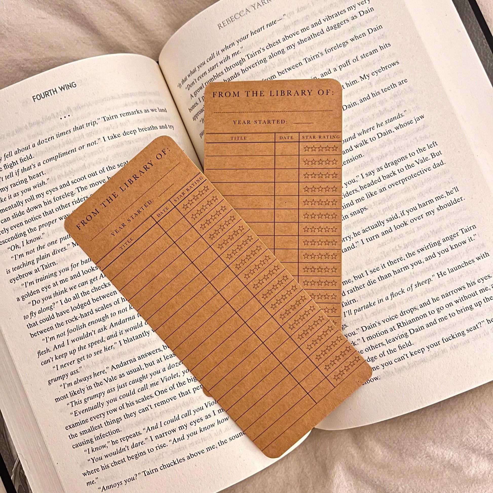 2026 Reading Tracker Bookmark: Kraft Paper Book Tracker, Reading Log bookmark by Magic & Meaning