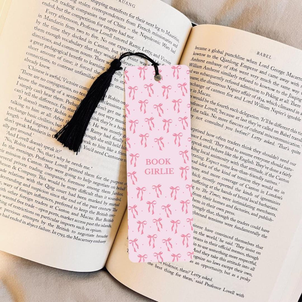Bow Bookmark: Girly Ribbon Style - Laminated and Durable bookmark by Magic & Meaning