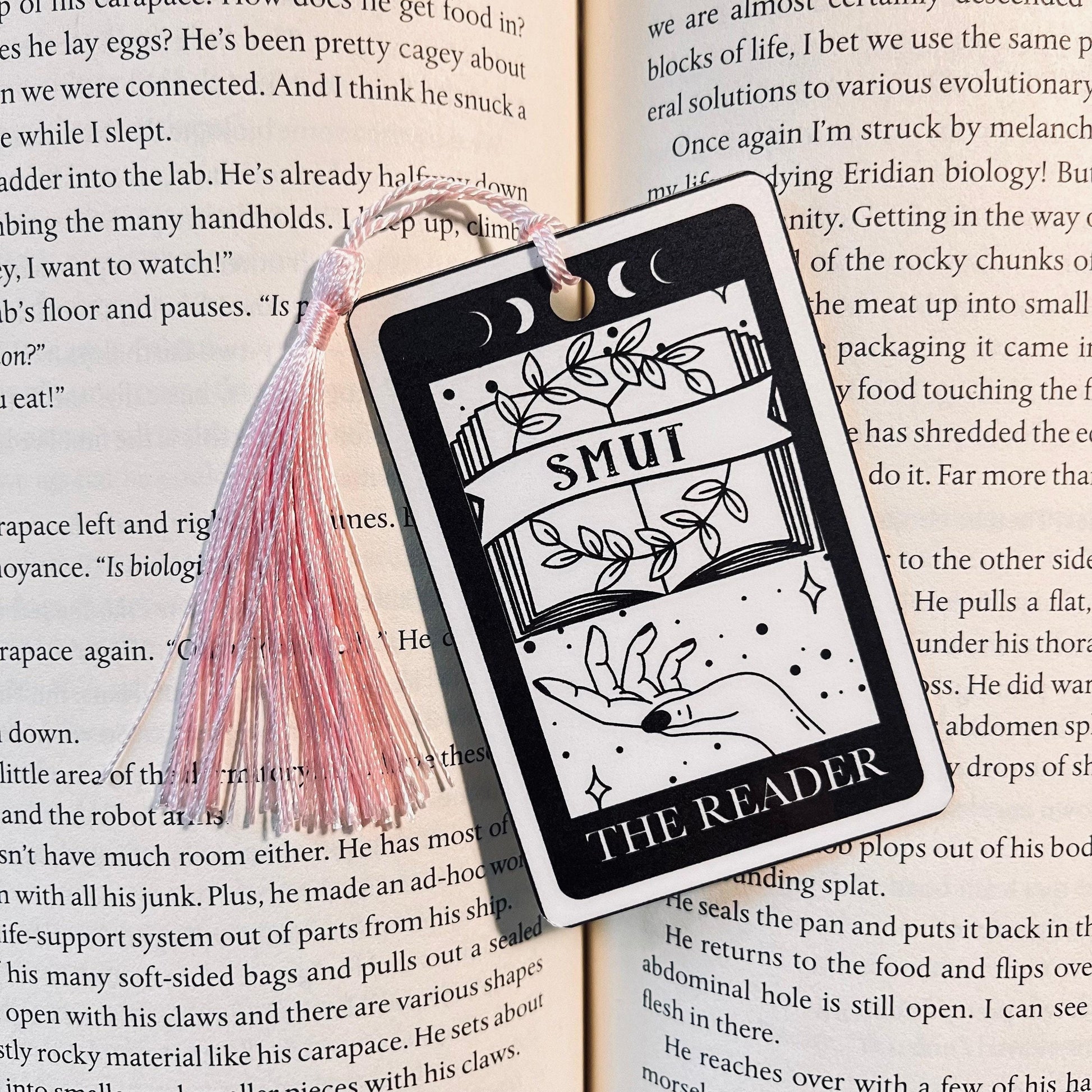 Literary Humor Bookmark - Reader Smut Tarot Design bookmark by Magic & Meaning