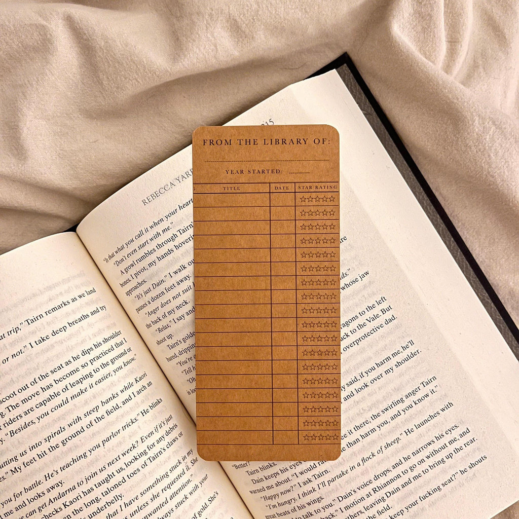 2026 Reading Tracker Bookmark: Kraft Paper Book Tracker, Reading Log bookmark by Magic & Meaning