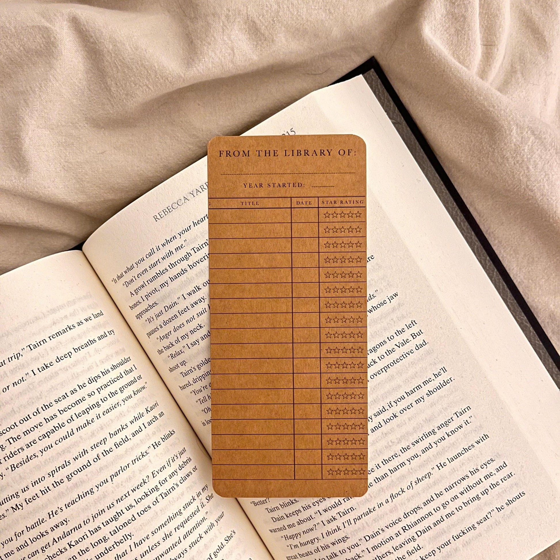 2026 Reading Tracker Bookmark: Kraft Paper Book Tracker, Reading Log bookmark by Magic & Meaning