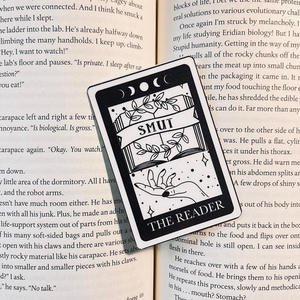 Literary Humor Bookmark - Reader Smut Tarot Design bookmark by Magic & Meaning