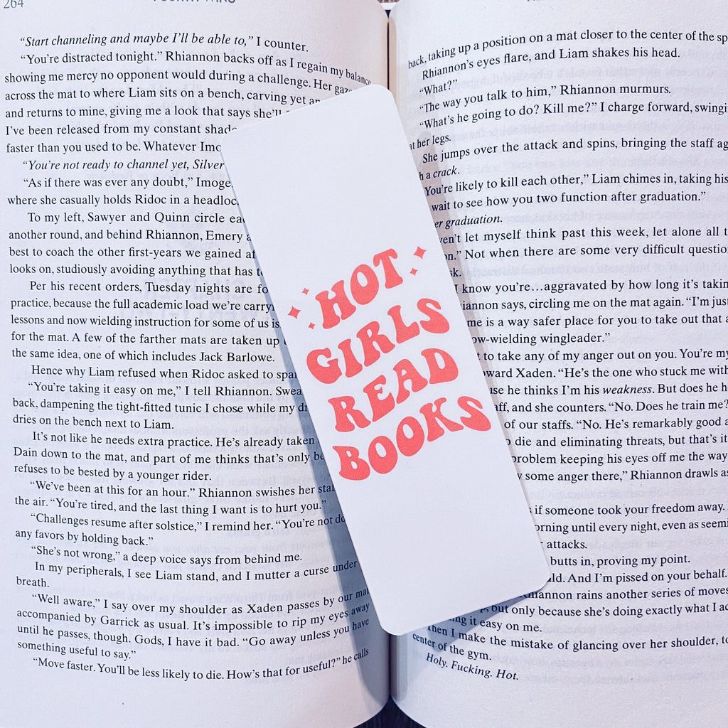 Hot Girls Read Bookmark: Cute Pink Tassel - Sarcastic bookmark by Magic & Meaning