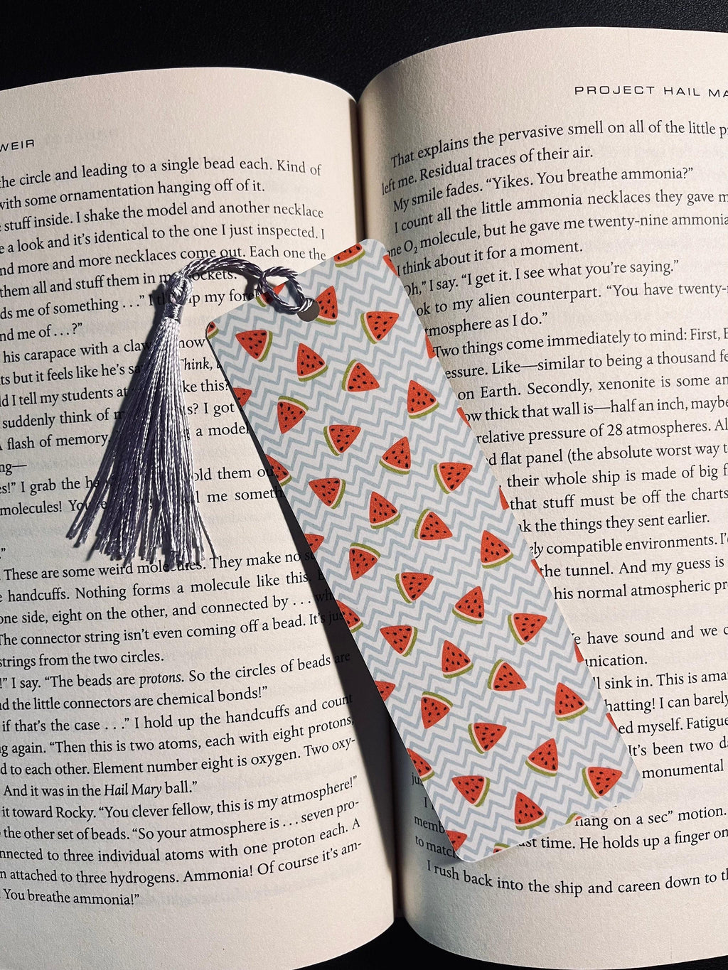Fruity Bookmark: Handmade Laminated Design with Colorful Tassel bookmark by Magic & Meaning