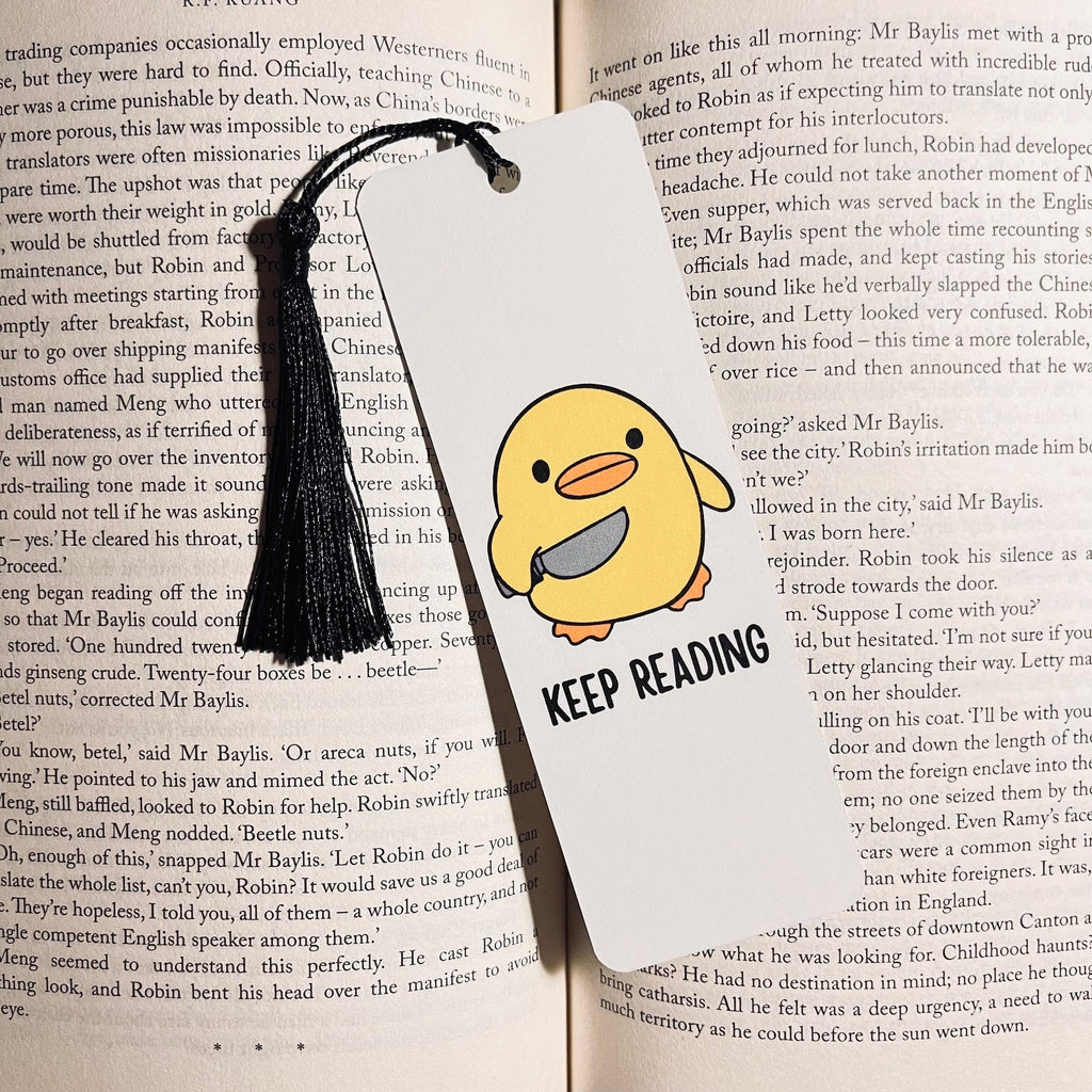 Funny Book Lover Bookmark, Chuck Duck, Sarcastic Quote (Durable Cardstock) bookmark by Magic & Meaning