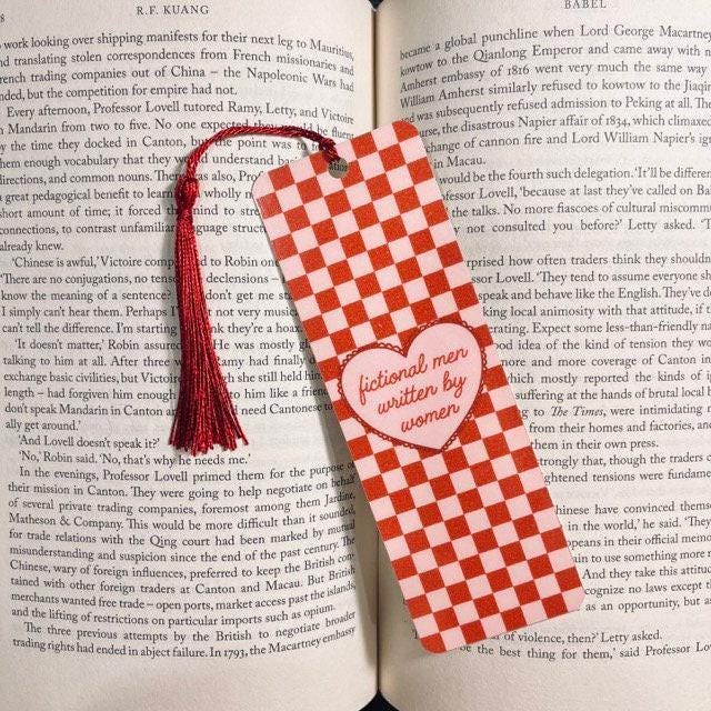 Fictional Women Writers Bookmark: Cute Girly Coquette Design bookmark by Magic & Meaning